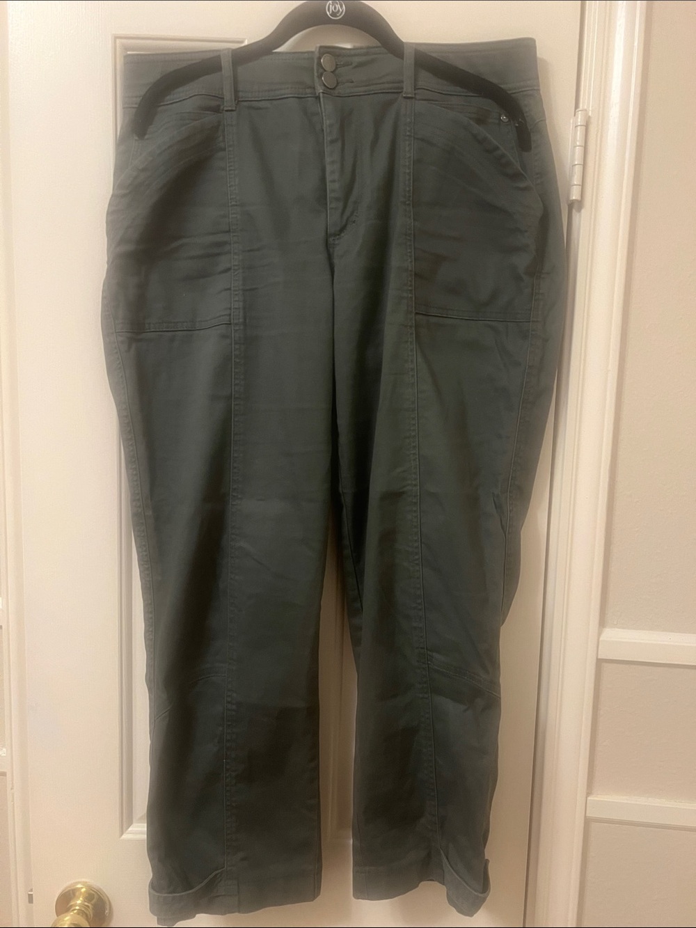 Democracy an solution dark Green Straight-Leg Utility Pants size 12